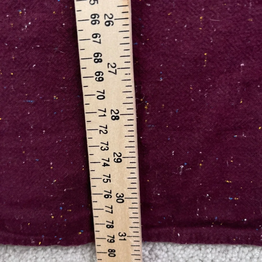 Banana Republic Shirt Mens XXL Tall Burgundy Donegal Flannel Untucked Fit